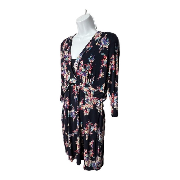 Boden Confetti Print Jersey Knit Dress Navy Soft Feminine Whimsical Everyday 12R - Picture 8 of 15